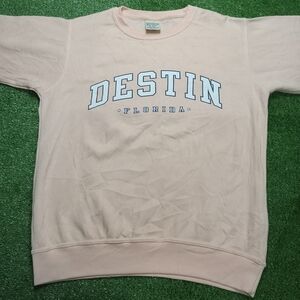 Pacific And Co Destin Florida Sweatshirt Mens Size Medium Pullover Pink